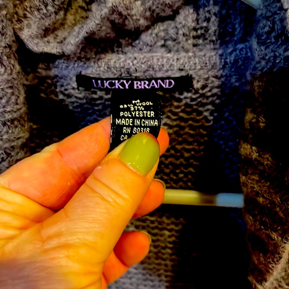 Warm, cozy long sweater, lucky brand